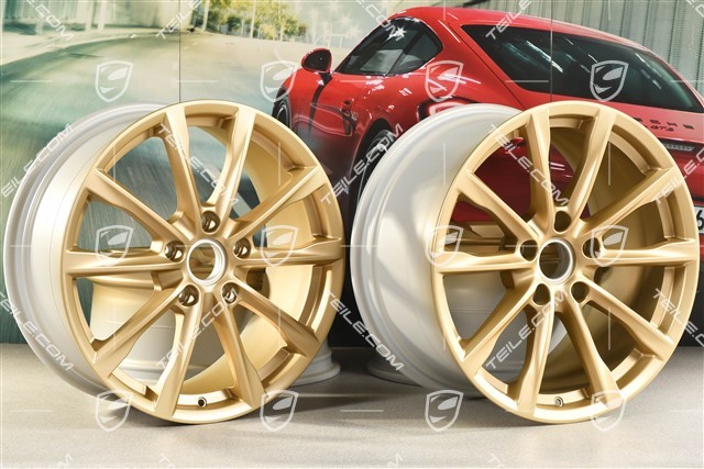 19-inch Boxster S wheel rim set, 8J x 19 ET57 + 10J x 19 ET45, aurum satin matt