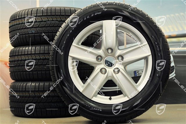 18-inch Cayenne S III winter wheel set, 4x wheels 8 J x 18 ET 53 + 4x winter tyres Pirelli 255/55 R18, without TPMS