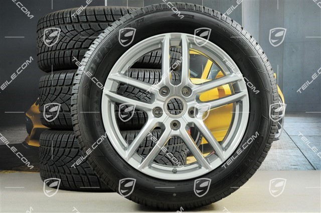 19-inch winter wheels set "Cayenne Turbo IV" facelift 2014->, alloy rims 8,5J x 19 ET59 + NEW Dunlop winter tyres 265/50 R19, with TPM