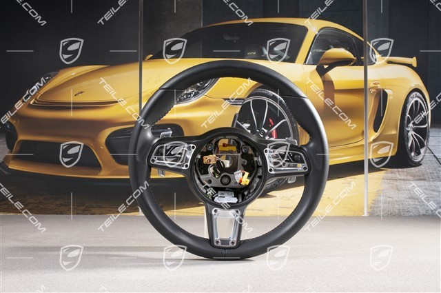 Sports Steering wheel GT leather, multifunction, heated, black leather