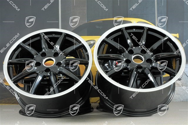 19" Komplet felg Carrera Sport, 8,5J x 19 ET55 + 10J x 19 ET42, Czarny wysoki połysk