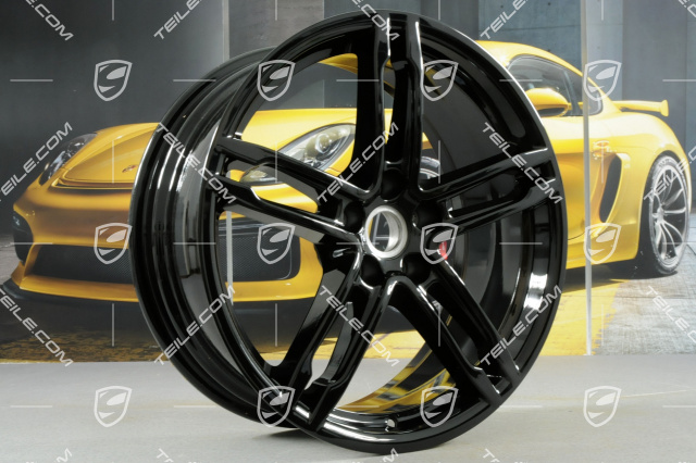 19"-inch alloy wheel Macan Turbo, 8J x 19 ET21 + 9J x 19 ET21, black high gloss