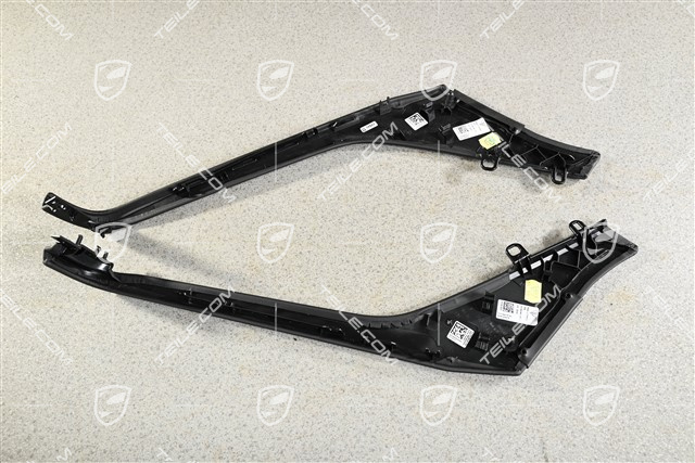 Centre console cover set, Lateral, Black, L+R