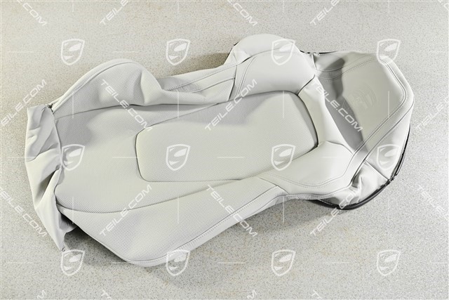 Front seat backrest cover, sport seat, vented, chalk, R