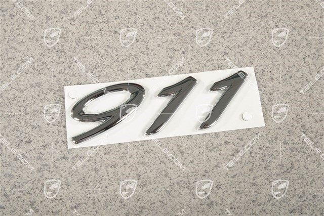 "911" Schriftzug, silbern, Sondermodell Millennium