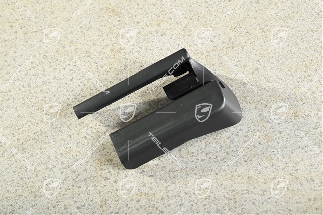 Rail cover, Front seat manually adjustable, Black, L