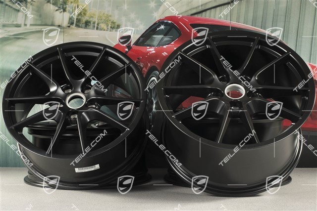 20-inch Carrera S (III) rims set, 8,5J x 20 RT51 + 11J x 20 ET70, black satin-matt