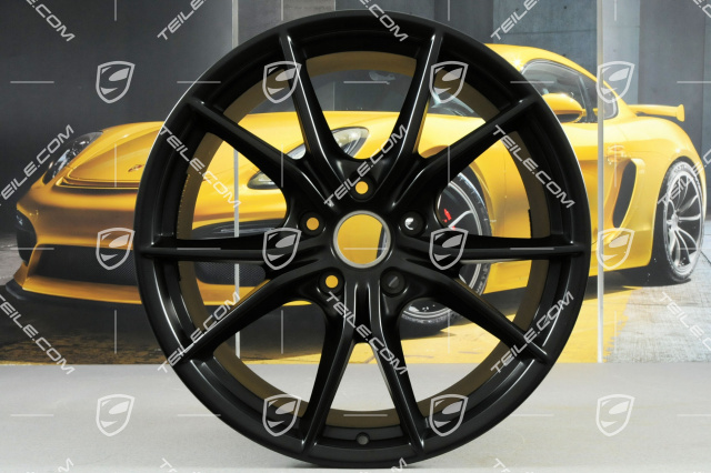 20-inch Carrera S IV wheel rim set, 8,5 J x 20 ET49 + 11,5 J x 20 ET76, in black satin matt