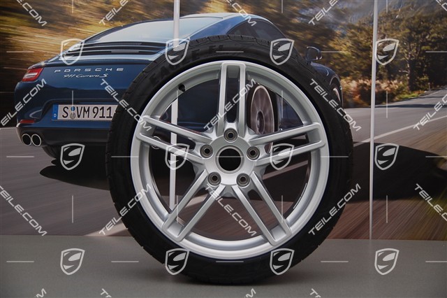 19-inch Carrera summer wheel set, 8,5J x 19 ET54 + 11J x 19 ET69, summer tyres 235/40 R19 + 285/35 R19