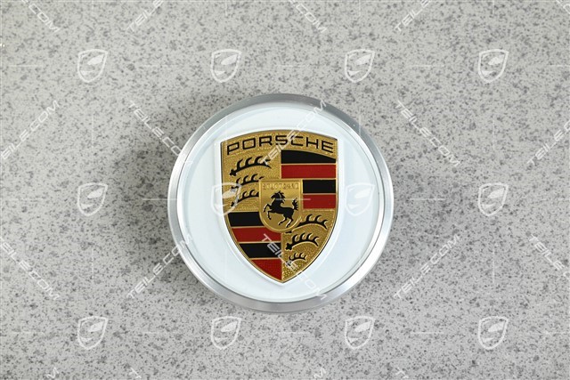 Wheel hub cap, Carrara White, paint code S9R
