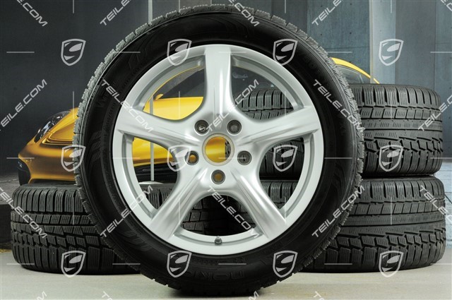 18-inch Panamera winter wheel set, 8J x 18 ET 59 + 9J x 18 ET 53 + NEW Nokian winter tyres 245/50 R18 + 275/45 R18, with TPMS