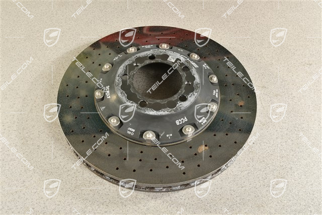 PCCB Ceramic brake disc, 991.2 C2 / C2S / C4 / C4S / 991.1 Turbo / 991.2 Turbo, damaged, L