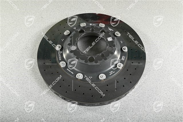 PCCB disc, R, slightly damaged