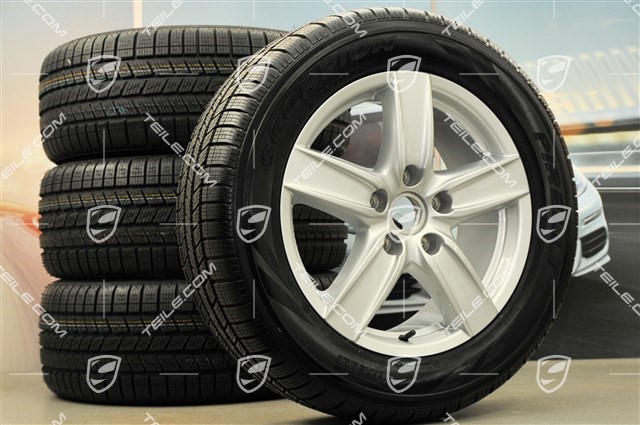 18-inch Cayenne S III winter wheel set, 4x wheels 8 J x 18 ET 53 + 4x winter tyres Pirelli 255/55 R18, with TPMS