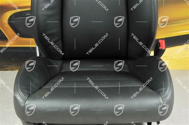 Sport seat, el. adjustment, leather, Black, R
