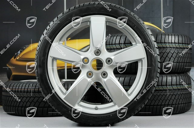 19" winter wheel set "Cayman S", rims 8J x 19 ET57 + 9,5J x 19 ET45 + winter tyres Continental WinterContact TS 830P 235/40 R19 + 265/40 R19, without TPMS