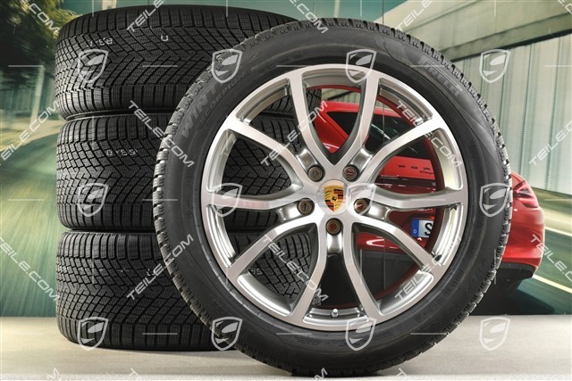 21-inch Cayenne COUPE Exclusive Design winter wheel set, rims 9,5J x 21 ET46 + 11,0J x 21 ET49 + NEW Pirelli Scorpion Winter 2 winter tyres 285/45 R21 + 305/40 R21, with TPMS