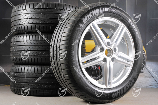 19-inch Cayenne Design II summer wheel set, 4x wheel 8,5 J x 19 ET 59 + 4x tyres 265/50 R 19 110Y XL, with TPMS