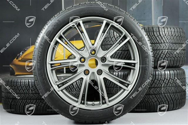 20-inch winter wheels set "Exclusive Design", rims 9,5 J x 20 ET71 + 10,5 J x 20 ET71 + Michelin Pilot Alpin 4 winter tires 275/40 R20 + 315/35 R20, platinum silver