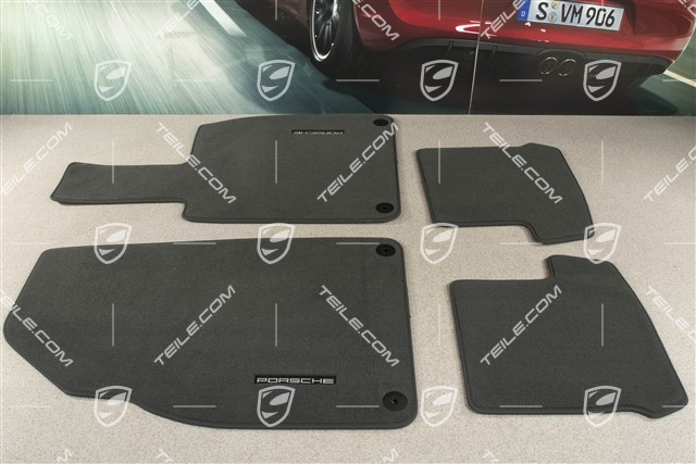 Floor mat, black, RHD/right-hand drive/UK-Version, set L+R