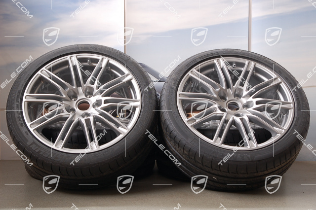 21" SportEdition Sommerräder Satz, GT-Silbermetallic, 4x Felgen 10J x 21 ET 50 + 4x Reifen 295/35 R 21 107Y XL, mit RDK