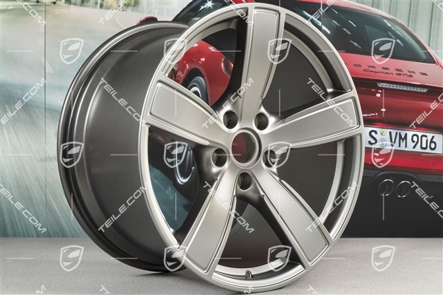 20-inch wheel rim set Carrera Sport, 8,5J x 20 ET49 + 11,5J x 20 ET56, Platinum satin matt