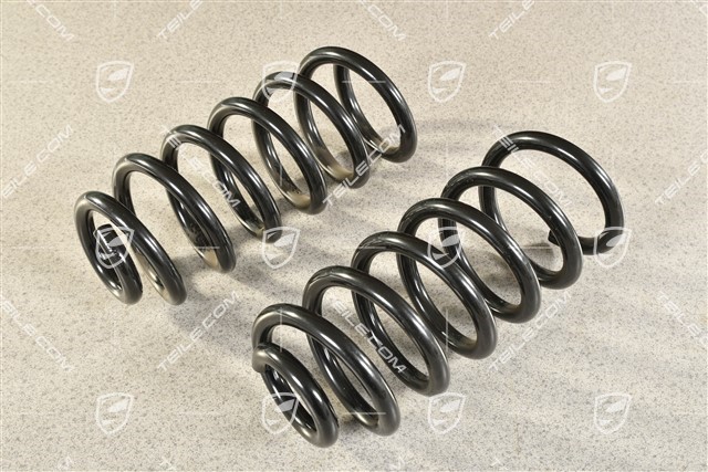 Coil spring set / kit / Rear axle, Turbo Coupe, 6-speed manual transsmision / gearbox, ID Gold / White