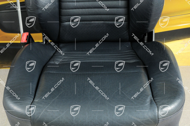 Seat, manual adjustable, leather/leatherette, Metropole blue, damage, L