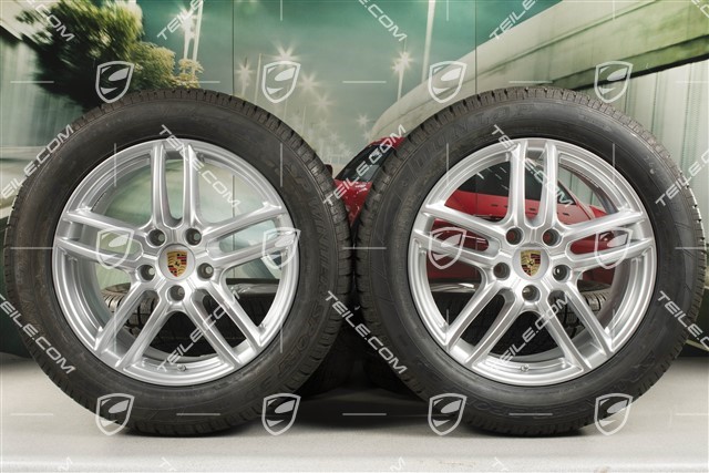 19-inch winter wheels set "Cayenne Turbo IV" facelift 2014->, alloy rims 8,5J x 19 ET59 + NEW Dunlop Winterreifen 3D 265/50 R19, with TPM