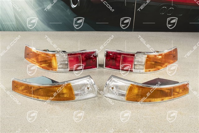 Turn signal indicators rear lights set, Original Porsche  Classic, SWB, EU version, set (4 parts) L+R new 911 905-05 Rear light  90163140300KP2