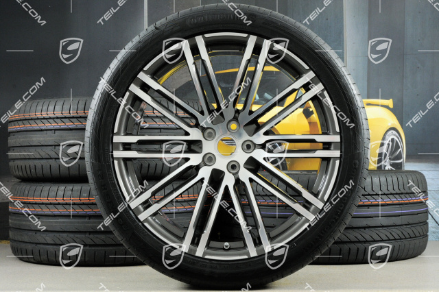 21-inch Turbo III summer wheels set, rims 9J x 21 ET26 + 10J x 21 ET19, Continental summer tyres 265/40 R 21 + 295/35 R 21, with TPMS