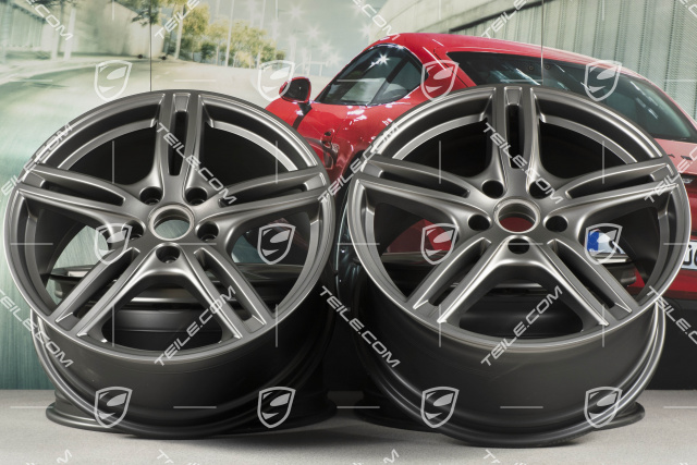 20-inch wheel rim Turbo, 10,5J x 20 ET71 + 9,5J x 20 ET71, for winter use, Platinum satin matt