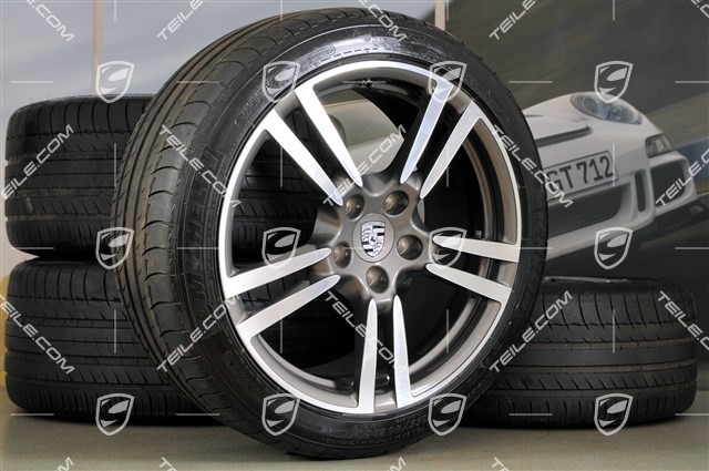 20" summer wheel set  Turbo II, wheels 9,5 J x 20 ET 65 + 11 J x 20 ET 68 + tyres 255/40 ZR 20 + 295/35 ZR20, w/o TPMS