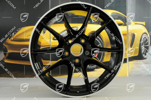 20-inch Carrera S (III) rims set, 8,5J x 20 RT51 + 11J x 20 ET70, wheel spokes painted Black