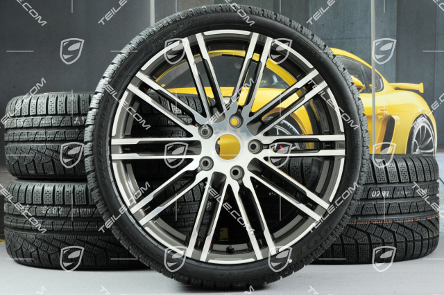 20" Komplet kół zimowych Turbo III, 8,5J x 20 ET51 + 11J x 20 ET70, opony zimowe Pirelli 245/35 ZR20 + 295/30 ZR20, bez czujników ciśnienia RDK