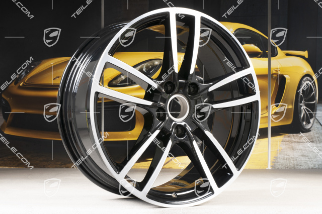 20-inch Cayenne Sport wheel rim set, 10,5J x 20 ET64 + 9J x 20 ET50, wheels stars in black