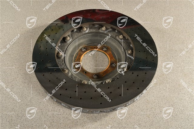 PCCB Ceramic brake disc, 991.2 C2 / C2S / C4 / C4S / 991.1 Turbo / 991.2 Turbo, damaged, R