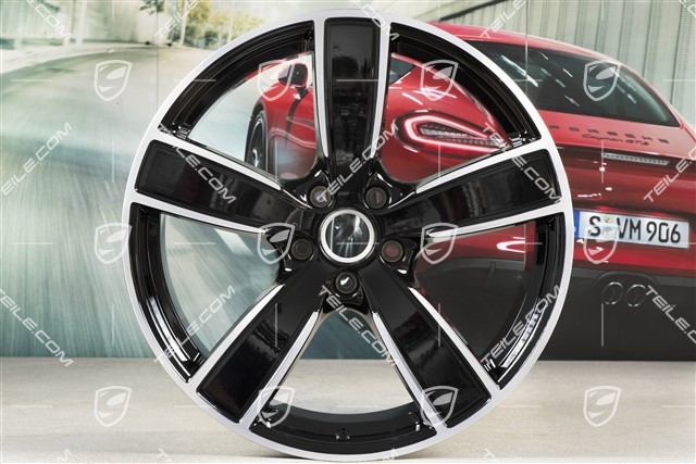 22-inch wheel rim set, Cayenne Sport Classic, 10J x 22 ET48 + 11,5J x 22 ET61, black high gloss