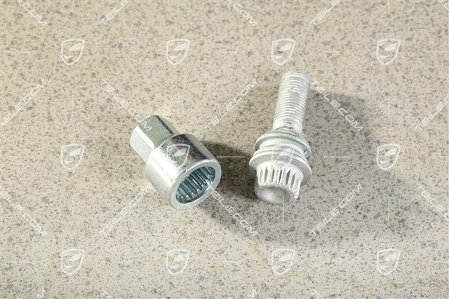 Anti-theft wheel bolt incl. adapter