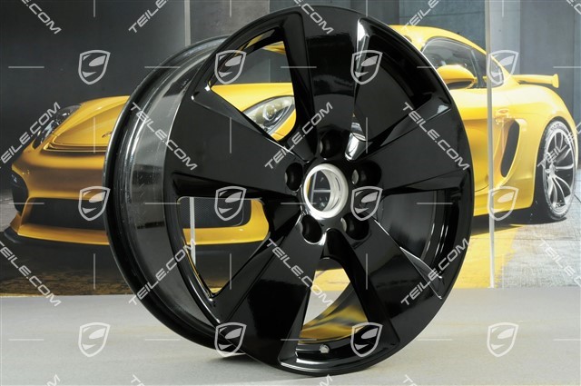 19-inch Cayenne wheel rim, 8,5J x 19 ET47, black high gloss