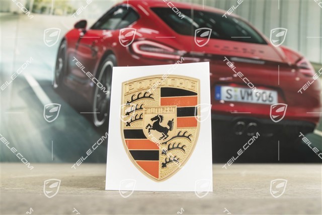 Sticker for Porsche crest on hood