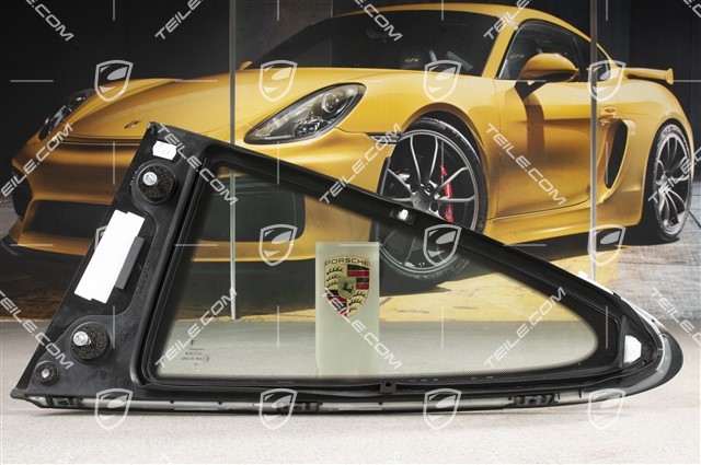 Rear Side window, polycarbonate, Rally black, GT3RS / 911R, R