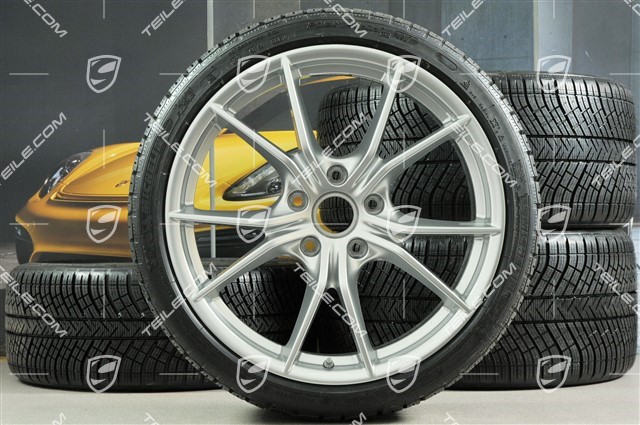 20" koła zimowe, komplet Carrera S (IV), używane felgi 8,5J x 20 ET49 + 11J x 20 ET56 + NOWE opony zimowe Michelin Pilot Alpin PA4 N1 245/35 R20 + 295/30 R20