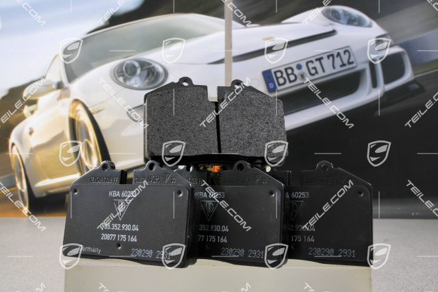 Brake pad set, sport-type chassis, L+R