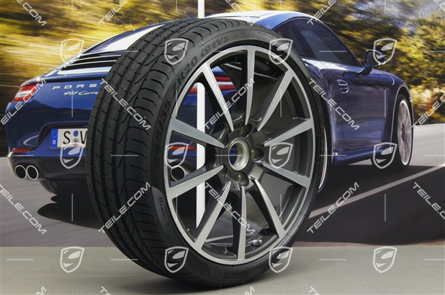 20" summer wheel set Carrera Classic II, wheel 8,5J x 20 ET51 + 11J x 20 ET52 + NEW summer tyres 245/35 ZR20 + 305/30 ZR20, TPMS