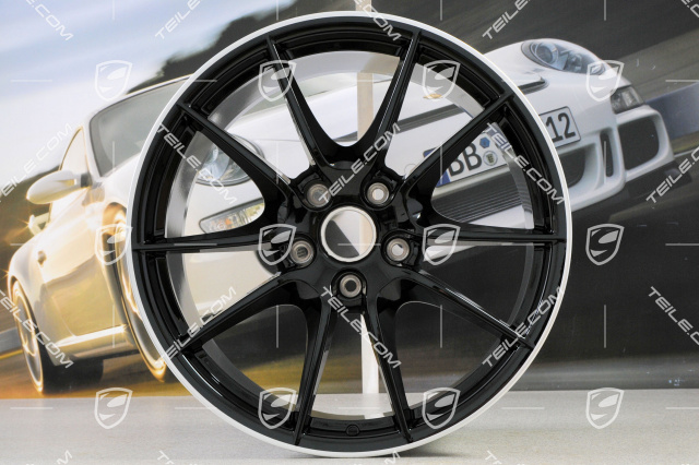 20" komplet felg Carrera S III, 8J x 20 ET57 + 9,5J x 20 ET45, czarny