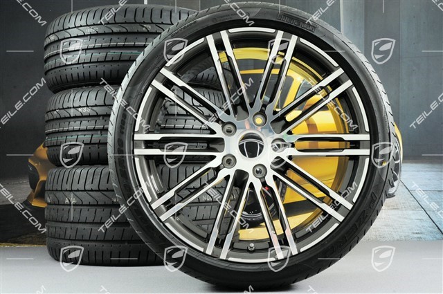 20" Turbo III summer wheel set, rims 8,5J x 20 ET51 + 11J x 20 ET56 + Pirelli P-ZERO summer tyres 245/35 R20 + 305/30 R20, with TPM