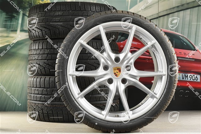 20" Winterräder Satz Carrera S (IV), Felgen 8,5J x 20 ET49 + 11J x 20 ET78 + Pirelli Sottozero II Winterreifen 245/35 R20 + 295/30 R20