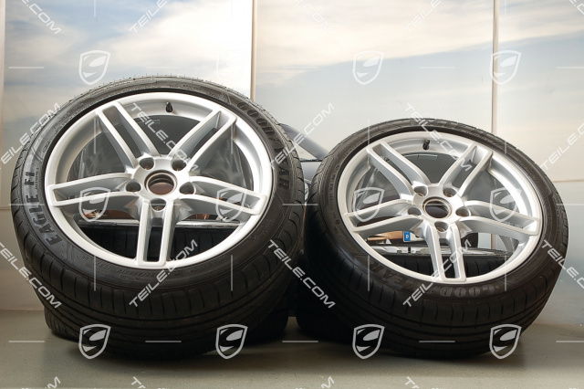 19-inch Carrera summer wheel set, 8,5J x 19 ET54 + 11J x 19 ET69, summer tyres 235/40 R19 + 285/35 R19