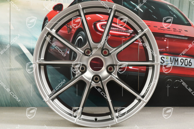 20" Felge "Boxster Spyder", 8,5J x 20 ET57, Platinum Seidenmatt